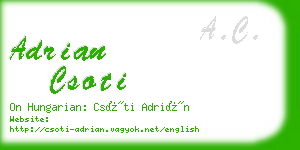 adrian csoti business card