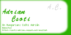 adrian csoti business card